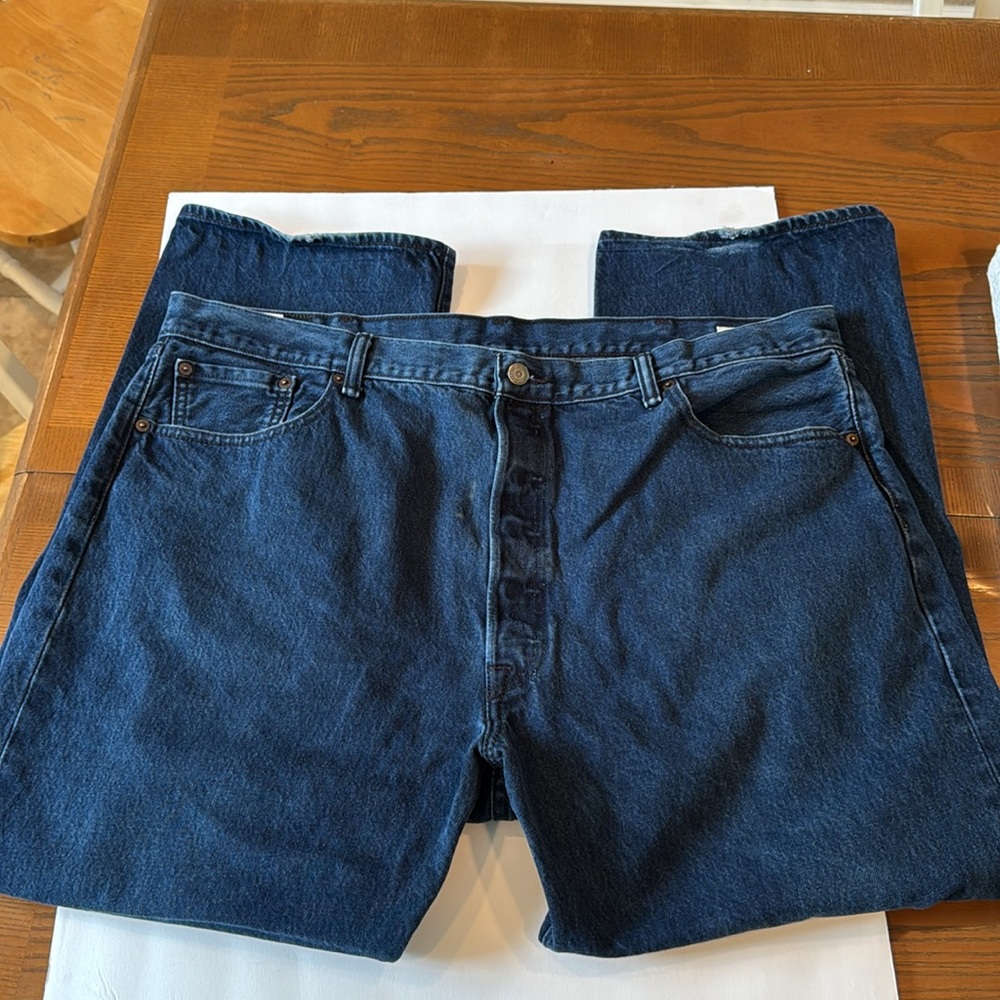 Levi's 501 Men Straight White Oak Cone Button Fly Dark Altered W44xL27.25”
